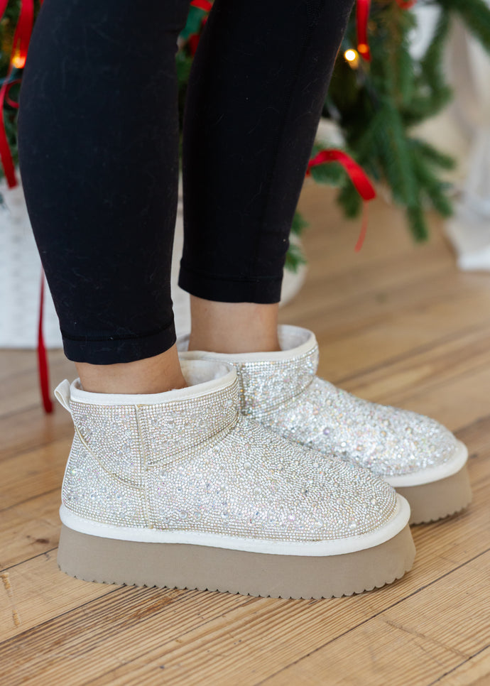 Corky's Homebody Clear Rhinestone Booties
