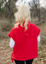 Load image into Gallery viewer, Red Teddy Fleece Oversized Vest
