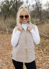 Load image into Gallery viewer, Phoebe Taupe &amp; Leopard Quilted Vest
