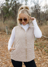 Load image into Gallery viewer, Phoebe Taupe &amp; Leopard Quilted Vest
