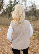 Load image into Gallery viewer, Phoebe Taupe &amp; Leopard Quilted Vest
