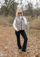Load image into Gallery viewer, Sophia Leopard Puffer Vest
