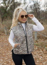 Load image into Gallery viewer, Sophia Leopard Puffer Vest
