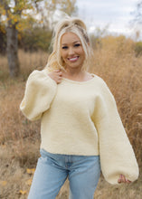 Load image into Gallery viewer, Misted Yellow Textured Sweater
