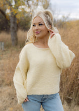 Load image into Gallery viewer, Misted Yellow Textured Sweater
