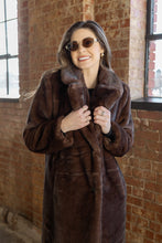 Load image into Gallery viewer, Delaney Luxe Long Brown Fur Coat
