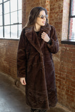 Load image into Gallery viewer, Delaney Luxe Long Brown Fur Coat
