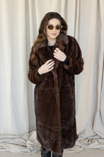 Load image into Gallery viewer, Delaney Luxe Long Brown Fur Coat
