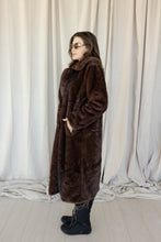 Load image into Gallery viewer, Delaney Luxe Long Brown Fur Coat
