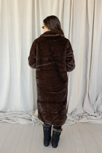 Load image into Gallery viewer, Delaney Luxe Long Brown Fur Coat
