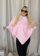 Load image into Gallery viewer, Baby Pink Cascade Faux Fur Capelet
