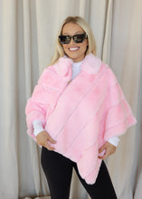 Load image into Gallery viewer, Baby Pink Cascade Faux Fur Capelet

