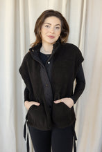 Load image into Gallery viewer, Cozy Black Sherpa Fleece Vest
