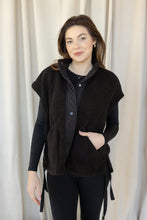 Load image into Gallery viewer, Cozy Black Sherpa Fleece Vest
