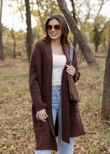 Load image into Gallery viewer, Scarlett Cozy Long Cardigan - Chocolate Brown
