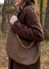 Load image into Gallery viewer, Sienna Slouchy Woven Shoulder Bag - Coffee &amp; Black
