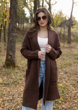 Load image into Gallery viewer, Scarlett Cozy Long Cardigan - Chocolate Brown
