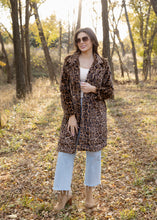Load image into Gallery viewer, Roxanne Leopard Print Fleece Coat
