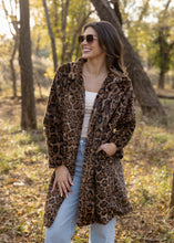 Load image into Gallery viewer, Roxanne Leopard Print Fleece Coat
