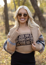 Load image into Gallery viewer, Alpine Taupe Shrug Cardigan &amp; Tube Top set
