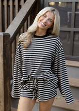 Load image into Gallery viewer, Black Stripe Casual Shorts
