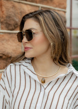 Load image into Gallery viewer, Arden Black &amp; Gold Polarized Sunglasses
