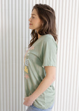 Load image into Gallery viewer, God is Greater Fluffy Heather Sage Tee
