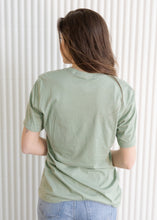 Load image into Gallery viewer, God is Greater Fluffy Heather Sage Tee
