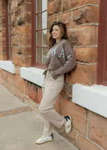 Load image into Gallery viewer, Khaki &amp; Leopard Corduroy Sweatpants
