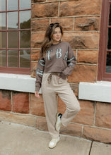 Load image into Gallery viewer, Khaki &amp; Leopard Corduroy Sweatpants
