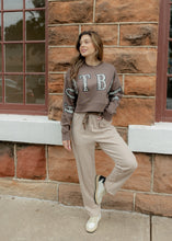 Load image into Gallery viewer, Khaki &amp; Leopard Corduroy Sweatpants

