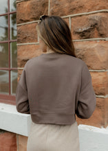 Load image into Gallery viewer, Leopard "FOOTBALL" Cropped Mocha Sweatshirt
