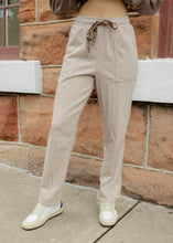 Load image into Gallery viewer, Khaki &amp; Leopard Corduroy Sweatpants
