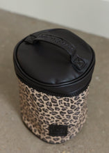 Load image into Gallery viewer, Traditional Cheetah Print Toiletry Barrel Bag
