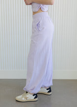 Load image into Gallery viewer, Hannah Cotton Lycra Crossover Pants Set - Lavender

