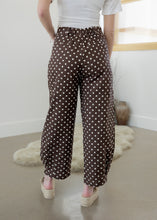 Load image into Gallery viewer, Brown &amp; Ivory Polka Dot Twill Pants
