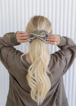 Load image into Gallery viewer, Polka Dot Corset Hair Scrunchie - Brown/Cream
