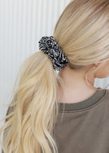 Load image into Gallery viewer, Zebra Satin Hair Scrunchie
