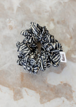 Load image into Gallery viewer, Zebra Satin Hair Scrunchie
