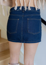 Load image into Gallery viewer, Jamie Dark Denim Mini Skirt
