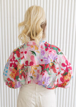 Load image into Gallery viewer, Vibrant Floral Print Button Blouse Top
