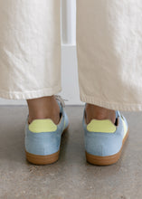 Load image into Gallery viewer, Sydney Light Blue &amp; Lime Suede Sneaker
