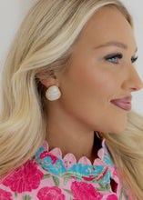 Load image into Gallery viewer, Capri Ivory Shell Studded Earrings
