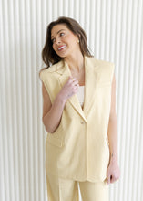 Load image into Gallery viewer, Sasha Sleeveless Yellow Blazer
