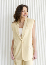 Load image into Gallery viewer, Sasha Sleeveless Yellow Blazer
