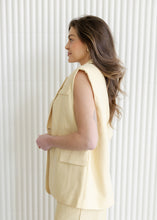 Load image into Gallery viewer, Sasha Sleeveless Yellow Blazer
