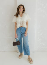 Load image into Gallery viewer, Camila Cream Boho Embroidered Lace Top
