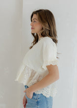 Load image into Gallery viewer, Camila Cream Boho Embroidered Lace Top
