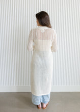 Load image into Gallery viewer, Cream Crochet Duster Cardigan
