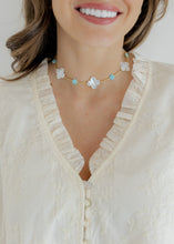 Load image into Gallery viewer, Maldives Pearl &amp; Turquoise Beaded Choker
